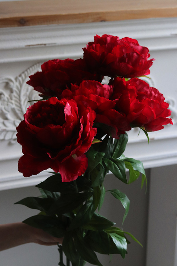 Love Me, bukiet peonii do wazonu, czerwone