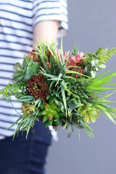 Zielony Dom, kompozycja sukulenty w okrągłej donicy