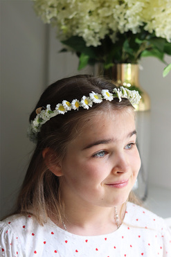 OD RĘKI Rumianki, komunijny wianek na głowę, rozmiar uniwersalny