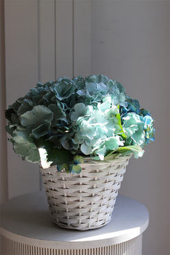 Kreolisse kosz z morskimi kwiatami hortensji, wym.32x35cm