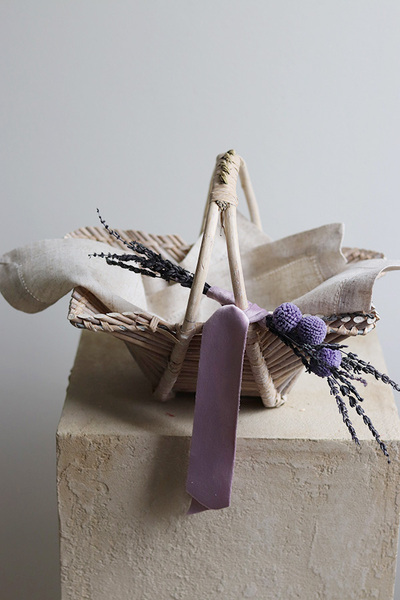 Lawendia, dekorowany koszyczek wielkanocny, wys.20cm