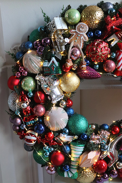 Funky Christmas 2, świąteczny wianek dekoracyjny