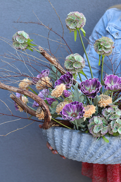 Klimatyczna, nowoczesna jesienna dekoracja, wym.55x75x35cm