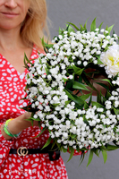  Letni Poranek, wianek dekoracyjny z gipsówką