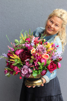 komplet dekoracji puchary z kwiatami Hellisano Twins