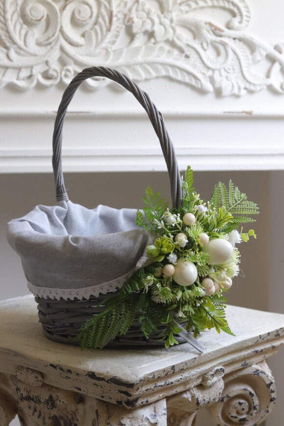 Wiosna Nerute, dwustronnie dekorowany koszyczek wielkanocny