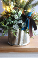 Deluxe Silver S, choinka świąteczna w donicy LED