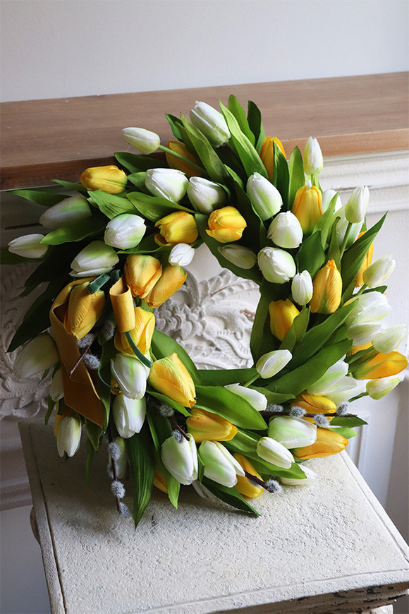 wiosenny wianek Żółto-Biały