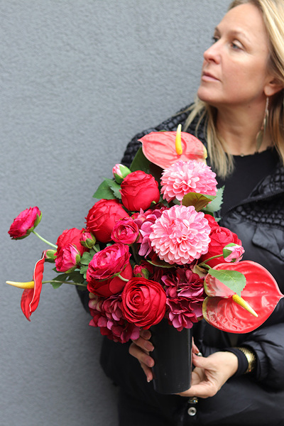 Flamos, bukiet nagrobny we wkładzie