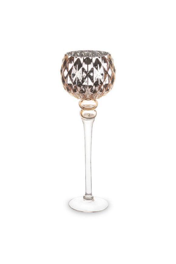 Wine Glass Gold elegancki świecznik kielich