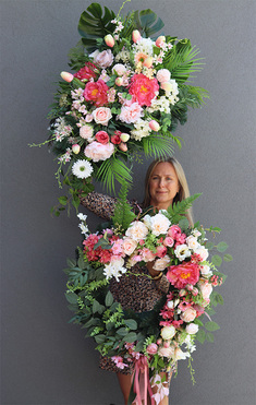 Hefrana 2, komplet dekoracji nagrobnych, wiązanka+wieniec