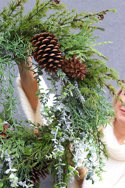 Larch&Winter, zimowy wianek zielony