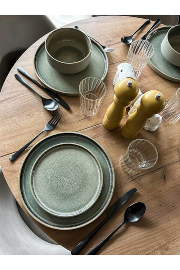 Earth Design, komplet obiadowy dla 6 osób, 18 elementów