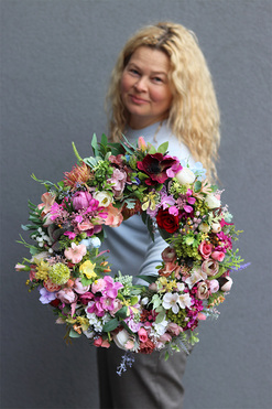 Kreolka, wianek dekoracyjny na drzwi, śr.40cm