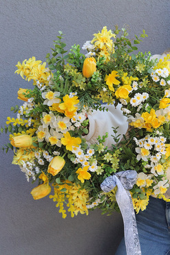 Celine, wiosenny wianek dekoracyjny, śr.46cm 