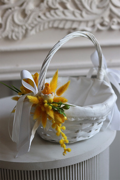 Pisklak, dekorowany koszyczek wielkanocny, wys.23cm