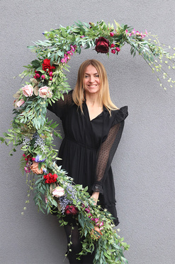 Koriana 2, girlanda roślinna na drzwi, dł.350cm