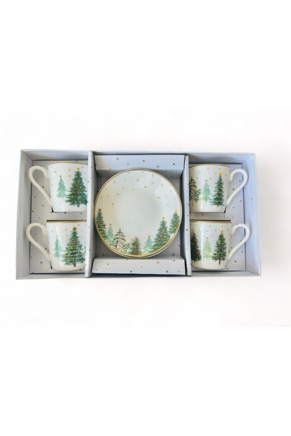 Choinkowy Las, komplet filiżanek do espresso
