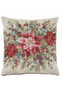 Gwiazda Betlejemska, świąteczna poszewka gobelinowa dwustronna, 45x45cm 