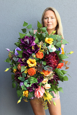 Hediana, jesienna wiązanka nagrobna, dł.73cm 