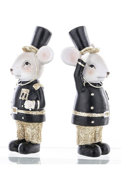 Kapitan Myszka, figurka żołnierzyk, czarny mundur, wys.12cm, kpl.2szt