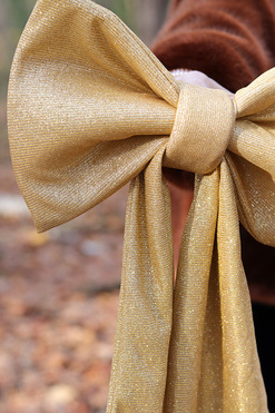 Gold Papillon, dekoracyjna kokarda, złota, wym.30x50cm