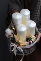 Kraina LED, adwentowy stroik w szkle