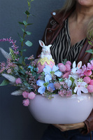 Rabbit Pastel, stroik wielkanocny z zajączkiem