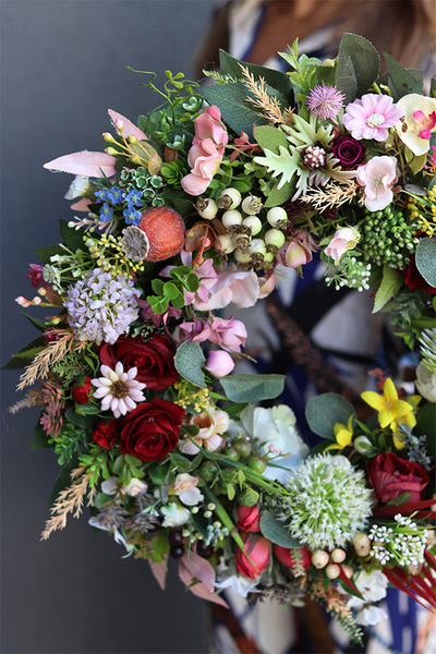 jesienny wianek na drzwi, Kwiatowa Lenisa