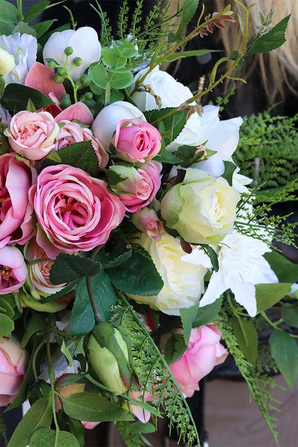 Malediwy Pink S, kompozycja kwiatowa / bukiet, wym.45x55cm