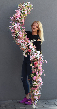 Primavera Kwiatowe Marzenie, kwiatowa girlanda dekoracyjna, dł.270cm 