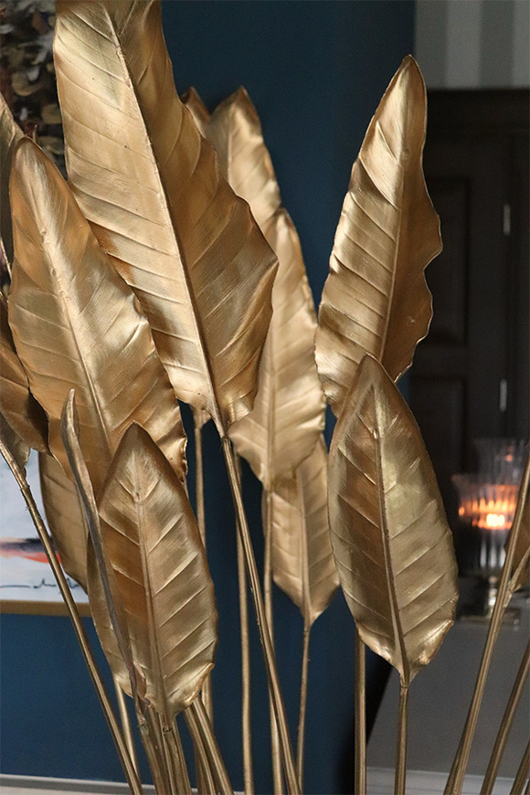 Bananowiec Gold, złota dekoracja do wazonu