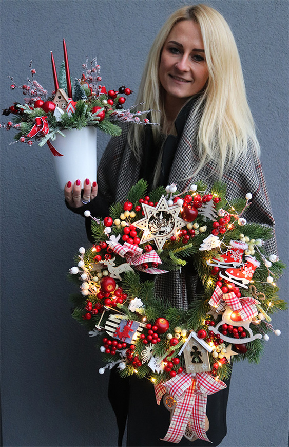 wianek świąteczny Christmas with Tendom LED