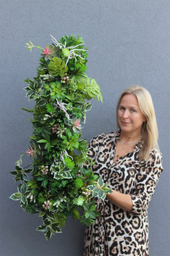 Albertina 2 Sukulenty Saute, zielona dekoracja do twojej donicy, wym.23x70x30cm