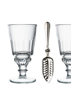 Absinthe La Rochere, kieliszki do absyntu z łyżeczką, kpl.2szt, poj.300ml