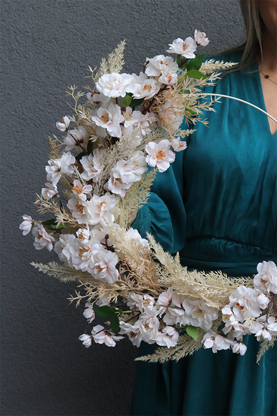 Subtelle Jabłonka, wianek na obręczy z jabłonką