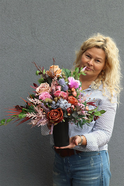 Kanisa Premium, bukiet nagrobny we wkładzie, dł.53cm 