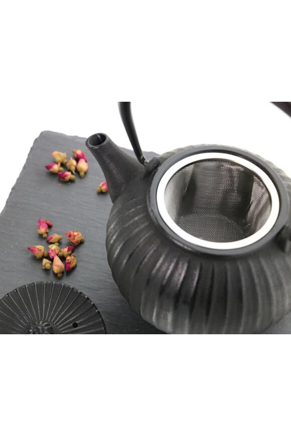 Cardiff, żeliwny imbryk do herbaty, czarny