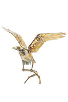 Orzeł, figurka ptak w kolorze złotym, wym.60x75x42cm