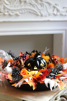 Halloween Black, jesienny stroik halloweenowy LED
