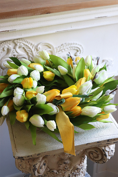 wiosenny wianek Żółto-Biały
