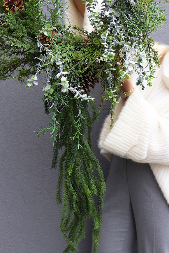 Larch&Winter, zimowy wianek zielony