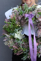 Mgiełka, kwiatowy wianek na drzwi