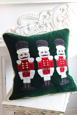 Christmas Mood, poszewka dekoracyjna świąteczna, Dziadki Zielone, wym.45x45cm  