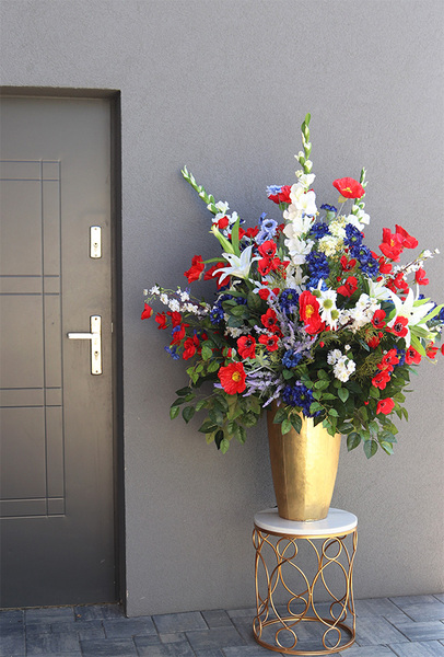 Mazowsze, duża kompozycja kwiatowa, wym.139x90cm