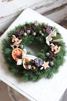 Christmas Ease, wianek świąteczny z suszem, śr.26cm