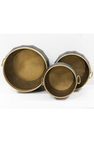 Malmo, złota metalowa donica