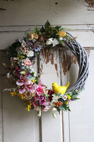 asymetryczny wielkanocny wianek na drzwi, Dilajla, śr.45cm 