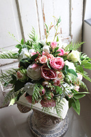 Malediwy Pink S, kompozycja kwiatowa / bukiet, wym.45x55cm