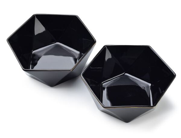 Gem Modern Black, porcelanowa miska, kpl.2szt, poj.750ml 